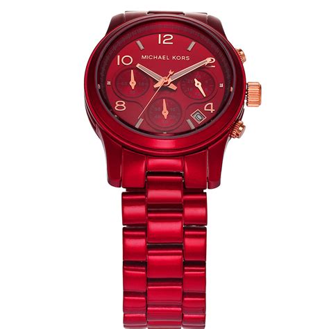 red michael kors watch women's|mk7436.